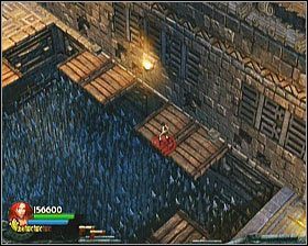 W ten sposób wysuniesz drewniane platformy, po których przedostań się na druga stronę pomieszczenia (będą wysunięte tylko kilka sekund, więc się spiesz) - [Opis przejścia] Temple of Light - cz. 3 | Lara Croft and the Guardian of Light - Lara Croft and the Guardian of Light - poradnik do gry