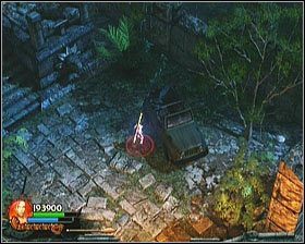 Teraz już możesz udać się dalej, o drodze napotykając kolejny pojazd do wysadzenia - [Opis przejścia] Temple Grounds - cz. 3 | Lara Croft and the Guardian of Light - Lara Croft and the Guardian of Light - poradnik do gry