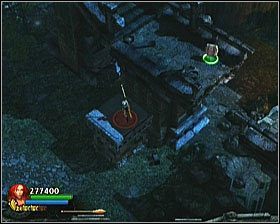 Teraz wracamy do miejsca, które prosiłem by zapamiętać (wyrwę w pomoście prowadzącym do dysku) i zeskakujemy na ziemię wcześniej nie zbadaną - [Opis przejścia] Temple Grounds - cz. 4 | Lara Croft and the Guardian of Light - Lara Croft and the Guardian of Light - poradnik do gry