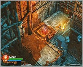 Teraz skieruj się w prawą stronę do kolejnego ruchomego filaru oświetlonego pomarańczowym światłem (wcześniej pokonując schody) - [Opis przejścia] Forgotten Gate - cz. 1 | Lara Croft and the Guardian of Light - Lara Croft and the Guardian of Light - poradnik do gry