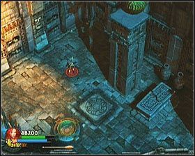 Znajdziesz tam dwa filary (jeden schowany, a drugi z kulą na szczycie wysunięty) oraz okrągłą zapadnię - [Opis przejścia] Forgotten Gate - cz. 2 | Lara Croft and the Guardian of Light - Lara Croft and the Guardian of Light - poradnik do gry