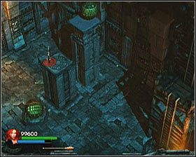 Uzyskaną kulę wtrącamy do pomieszczenia poniżej, w ten sposób umożliwiając sobie zdobycie kolejnej (ustawiamy kulę na okrągłej zapadni i wysuwamy schowany filar - w ten sposób bez przeszkód wskoczysz na ten wyższy) - [Opis przejścia] Forgotten Gate - cz. 3 | Lara Croft and the Guardian of Light - Lara Croft and the Guardian of Light - poradnik do gry