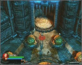 Następnie sami schodzimy do głównego pomieszczenia i ustawiamy wszystkie kule na zapadniach - [Opis przejścia] Forgotten Gate - cz. 4 | Lara Croft and the Guardian of Light - Lara Croft and the Guardian of Light - poradnik do gry