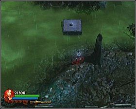 Na ten moment udaj się jednak w górę ekranu, w kierunku trujących oparów i przeskocz nad nimi po kamiennej kładce - [Opis przejścia] Toxic Swamp - cz. 2 | Lara Croft and the Guardian of Light - Lara Croft and the Guardian of Light - poradnik do gry