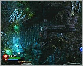 W ten sposób dotrzesz do kamiennych schodów - wejdź nimi na górę - [Opis przejścia] Toxic Swamp - cz. 3 | Lara Croft and the Guardian of Light - Lara Croft and the Guardian of Light - poradnik do gry