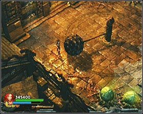 Po wyjściu na zewnątrz przechodzimy przez otwartą bramę, by znów trafić do zamkniętego pomieszczenia - [Opis przejścia] Toxic Swamp - cz. 4 | Lara Croft and the Guardian of Light - Lara Croft and the Guardian of Light - poradnik do gry