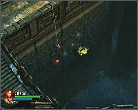 Skorzystaj z niego by opuścić się na linie i zgarnąć w ten sposób kolejną Czaszkę [#04] - [Opis przejścia] Flooded Passage - cz. 1 | Lara Croft and the Guardian of Light - Lara Croft and the Guardian of Light - poradnik do gry