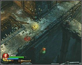 Po drugiej stronie przepaści znajduje się uchwyt na linie - [Opis przejścia] Flooded Passage - cz. 2 | Lara Croft and the Guardian of Light - Lara Croft and the Guardian of Light - poradnik do gry