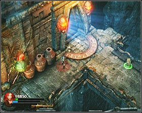 Po drugiej stronie znajdujemy kolejną Czaszkę [#08] nad purchawką (do zdobycia z dzidy wbitej do ściany) oraz komnatę wyzwań - [Opis przejścia] Flooded Passage - cz. 2 | Lara Croft and the Guardian of Light - Lara Croft and the Guardian of Light - poradnik do gry