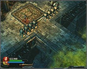 W następnej części areny czekają na nas kolejne strzelające pułapki, które niszczymy, aby otrzymać zagrodę - [Opis przejścia] Flooded Passage - cz. 3 | Lara Croft and the Guardian of Light - Lara Croft and the Guardian of Light - poradnik do gry