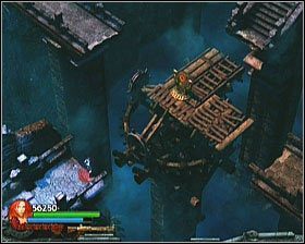 Teraz skieruj się na ruchomy most na wprost schodów, z których przed momentem zszedłeś - [Opis przejścia] Twisting Bridge - cz. 1 | Lara Croft and the Guardian of Light - Lara Croft and the Guardian of Light - poradnik do gry