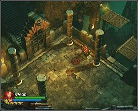 Na górze znajdziesz dwa przełączniki: czasowy i zwykły - [Opis przejścia] Twisting Bridge - cz. 2 | Lara Croft and the Guardian of Light - Lara Croft and the Guardian of Light - poradnik do gry