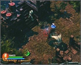 Po przedostaniu się na drugą stronę znów zostaniemy zaatakowani przez zgraję przeciwników (wśród nich będzie jeden z tarczą) - [Opis przejścia] Twisting Bridge - cz. 2 | Lara Croft and the Guardian of Light - Lara Croft and the Guardian of Light - poradnik do gry