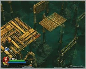 Po kilku seriach zmian ustawień platform, trafisz na tę większą i bezpieczną - [Opis przejścia] Twisting Bridge - cz. 3 | Lara Croft and the Guardian of Light - Lara Croft and the Guardian of Light - poradnik do gry