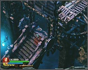 Wskakujemy na most i udajemy się w górę, przygotowując się do walki - [Opis przejścia] Twisting Bridge - cz. 3 | Lara Croft and the Guardian of Light - Lara Croft and the Guardian of Light - poradnik do gry