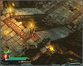 Po przejęciu kontroli nad bohaterką schodzimy pobliskimi schodami na dół i udajemy się przed siebie, aż załączy się scenka - [Opis przejścia] Fiery Depths - cz. 1 | Lara Croft and the Guardian of Light - Lara Croft and the Guardian of Light - poradnik do gry