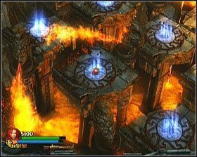 Na jednej z dolnych platform znajduje się druga Czaszka [#02] - [Opis przejścia] Fiery Depths - cz. 1 | Lara Croft and the Guardian of Light - Lara Croft and the Guardian of Light - poradnik do gry