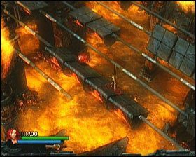 A nieco dalej, na dolnych platformach, kolejną Czaszkę [#09] - [Opis przejścia] Fiery Depths - cz. 3 | Lara Croft and the Guardian of Light - Lara Croft and the Guardian of Light - poradnik do gry