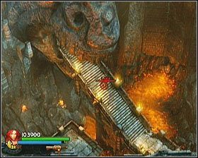 Teraz wystarczy już tylko wbiec po schodach i zakończyć etap - [Opis przejścia] Fiery Depths - cz. 3 | Lara Croft and the Guardian of Light - Lara Croft and the Guardian of Light - poradnik do gry