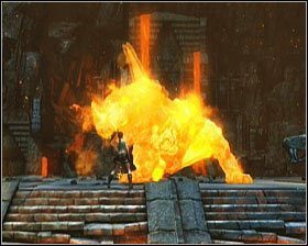 Zabicie głównego przeciwnika automatycznie zakańcza etap i przenosi nas do ekranu loadingowego - [Opis przejścia] Belly of the Beast | Lara Croft and the Guardian of Light - Lara Croft and the Guardian of Light - poradnik do gry