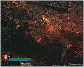 Ale nim to uczynisz przejdź w dół ekranu do muru z wybuchową beczką obok - [Opis przejścia] Mirrors Wake - cz. 1 | Lara Croft and the Guardian of Light - Lara Croft and the Guardian of Light - poradnik do gry