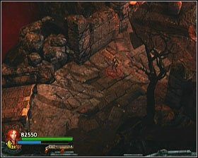 Po wyjściu z komnaty wyzwań zeskakujemy ze skarpy i mijamy miotacze ognia, kierując się do wyjścia po lewej stronie - [Opis przejścia] Mirrors Wake - cz. 3 | Lara Croft and the Guardian of Light - Lara Croft and the Guardian of Light - poradnik do gry