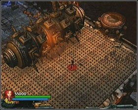 Po odebraniu drugiego paska zdrowia, a co odbywa się identycznie jak z pierwszym (za wyjątkiem towarzyszących nam pająków), przeciwnik naładuje elektrycznie pobliski walec z kolcami - [Opis przejścia] Xolotls Stronghold - cz. 1 | Lara Croft and the Guardian of Light - Lara Croft and the Guardian of Light - poradnik do gry