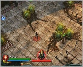 Trafiając na arenę zauważ, że znajdować się będą na niej również wybuchowe rośliny uwalniające trujący gaz - [Opis przejścia] Xolotls Stronghold - cz. 2 - Lara Croft and the Guardian of Light - poradnik do gry