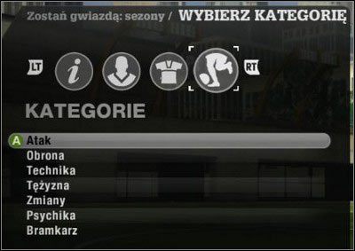 Są tam zebrane wszystkie cechy piłkarza pogrupowane w kilka kategorii - Jak zacząć w FIFA 11? | Zostań gwiazdą - FIFA 11 - poradnik do gry