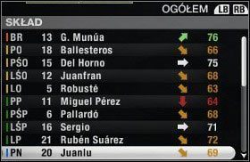 Za pomocą przycisków LB i RB przełączasz widok na formę piłkarzy lub ich zmęczenie - Jak wybrać wyjściową 11? | Tryb menedżera w FIFA 11 - FIFA 11 - poradnik do gry
