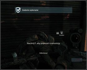 Po walce słuchamy rozkazów, a następnie razem z naszym towarzyszem, wchodzimy do budynku na prawo od płonącego samochodu [1] - Wejście (1) | Opis przejścia Medal of Honor - Medal of Honor - poradnik do gry