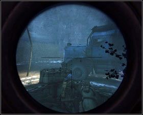 Gdy zginie, odwracamy się w lewo [1], żeby oczyścić drogę reszcie oddziału - Wejście (4) | Opis przejścia Medal of Honor - Medal of Honor - poradnik do gry