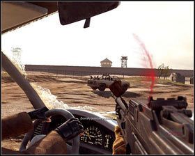 Zabijamy siedzących na pace wrogów [1] i szybko odwracamy się w lewo, gdzie pojawi się kolejny pojazd [2] - Przebicie do Bagramu (1) | Opis przejścia Medal of Honor - Medal of Honor - poradnik do gry