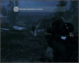 Po dotarciu do kolejnej wioski [1] ponownie podążamy za naszym towarzyszem [2] - Biegnący z wilkami... (2) | Opis przejścia Medal of Honor - Medal of Honor - poradnik do gry