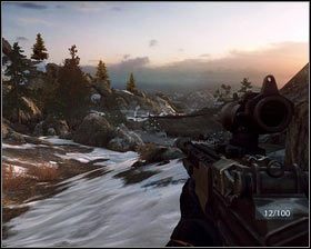 Podczas walki trzymamy się lewej strony [1], sprawdzając jednak co jakiś czas prawą, żeby nie dać się oflankować [2] - Dorothy to suka (2) | Opis przejścia Medal of Honor - Medal of Honor - poradnik do gry