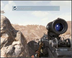 Chowając się za skałami [1], powoli przemieszczamy się do przodu, uważając na rzucane przez przeciwników granaty - Brzuch bestii (1) | Opis przejścia Medal of Honor - Medal of Honor - poradnik do gry