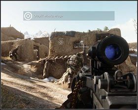 Gdy teren będzie czysty, podążamy za resztą towarzyszy, do górskiej osady [1] - Brzuch bestii (1) | Opis przejścia Medal of Honor - Medal of Honor - poradnik do gry