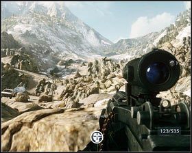 Odzyskawszy przytomność po wybuchu [1], zabieramy się za osłanianie towarzyszy [2] - Brzuch bestii (2) | Opis przejścia Medal of Honor - Medal of Honor - poradnik do gry