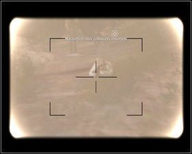 Ponownie oddalamy widok i szukamy błysku światła [1], na prawo od zabitych uprzednio przeciwników - Przyjaciele z daleka | Opis przejścia Medal of Honor - Medal of Honor - poradnik do gry