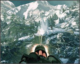 Poziom rozpoczynamy za sterami karabinu maszynowego [1], a naszym zadaniem jest obrona śmigłowca - Uratuj ratowników (1) | Opis przejścia Medal of Honor - Medal of Honor - poradnik do gry