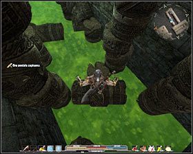 Cała zabawa polega tu na przeskakiwaniu na kolejne stabilne platformy - Zagubiona świątynia (1) | Zadania główne Arcania Gothic 4 - Arcania: Gothic 4 - poradnik do gry