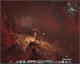 Po znalezieniu się na samym dole możesz przeskakiwać na kolejne półki, ale kontakt z niebieską mgiełką nie oznaczałby żadnych ubytków energii - Finał (1) | Zadania główne Arcania Gothic 4 - Arcania: Gothic 4 - poradnik do gry