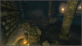 Droga jest zablokowana przez podniesiony most - możemy go zwalić rzucając w podtrzymujący go łańcuch kamieniami znajdującymi się nieopodal - Amnesia Mroczny Obłęd: Entrance to the Cistern 2 | Opis przejścia - Amnesia: Mroczny Obłęd - poradnik do gry