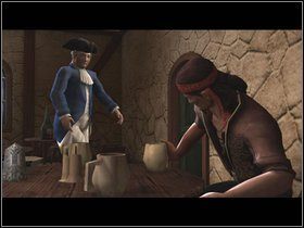 Przejdź nieco dalej - do bramy głównej - Rozdział I - Gubernator Kingston (1) - Opis przejścia - Piraci Nowego Świata 2: Dwa Skarby - poradnik do gry