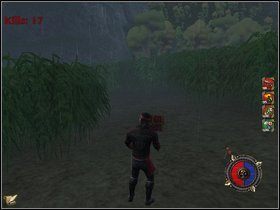 Po oczyszczeniu wzniesienia z żołnierzy skręcamy w lewo i kontynuujemy marsz, potem skręcamy w prawo i idziemy prosto - Rozdział II - Czarna Flaga (1) - Opis przejścia - Piraci Nowego Świata 2: Dwa Skarby - poradnik do gry