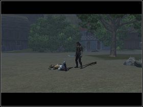 Idziemy prosto między budynkami i dajemy lekcję hiszpańskiemu oficerowi - uwaga, ma pistolet - Rozdział II - Czarna Flaga (1) - Opis przejścia - Piraci Nowego Świata 2: Dwa Skarby - poradnik do gry