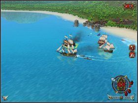 A teraz bitwa morska numer dwa - z angielskimi okrętami - Rozdział V - Zatoka Kingston - Opis przejścia - Piraci Nowego Świata 2: Dwa Skarby - poradnik do gry