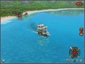 Po zniszczeniu floty pozostaje mało przyjemne zadanie rozwalenia wież portowych - Rozdział V - Zatoka Kingston - Opis przejścia - Piraci Nowego Świata 2: Dwa Skarby - poradnik do gry