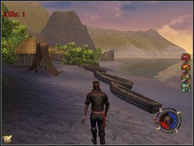 Zanim udamy się do zamtuza Sary, warto zebrać jedyną znajdźkę na mapie - Rozdział II - Czarna Flaga (2) - Opis przejścia - Piraci Nowego Świata 2: Dwa Skarby - poradnik do gry