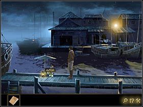 Wracaj zatem na lotnisko (po wyjściu z lokalu kliknij kursor na płocie po prawej i wybierz stosowną ikonkę na mapie) i maszeruj do biura (w lewo) - Rozdział I - Zaginiony przyjaciel (1) | Opis przejścia Lost Horizon - Lost Horizon - poradnik do gry